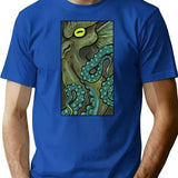 Green Cthulhu T-Shirt for Men & Women, T-Shirts Graphic Tee - Blue