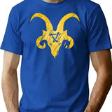 Green King Horned Rat T-Shirt for Men & Women, T-Shirts Graphic Tee - Blue