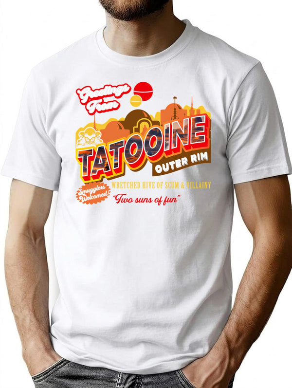 Greetings From Tatooine Dks T-Shirt for Men & Women, T-Shirts Graphic Tee - White