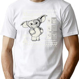 Gremlins Gizmo Warning Label Dks T-Shirt for Men & Women, T-Shirts Graphic Tee - White