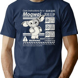 Gremlins Gizmo Warning Label Dks T-Shirt for Men & Women, T-Shirts Graphic Tee - Navy