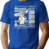 Gremlins Gizmo Warning Label Dks T-Shirt for Men & Women, T-Shirts Graphic Tee - Blue