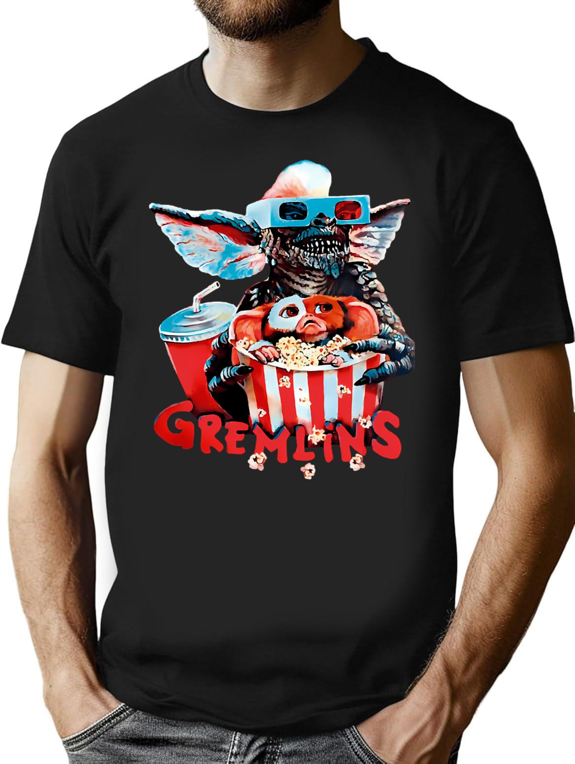 Gremlins T-Shirt for Men & Women, T-Shirts Graphic Tee - Black