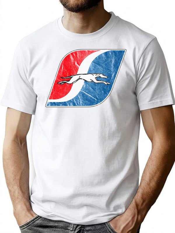 Greyhound Vintage Bus Line T-Shirt for Men & Women, T-Shirts Graphic Tee - White