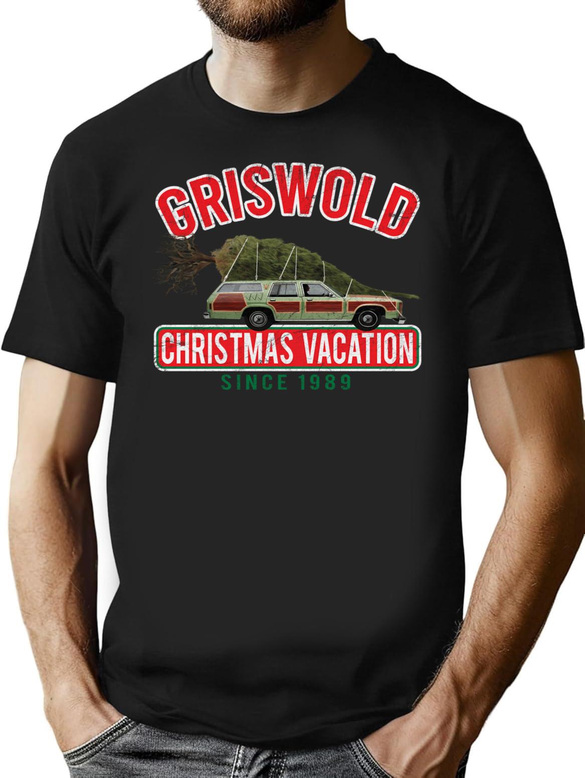 Griswold Christmas Vacation '89 T-Shirt for Men & Women, T-Shirts Graphic Tee - Black