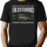 Griswold Fun Old Fashioned Christmas T-Shirt for Men & Women, T-Shirts Graphic Tee - Black
