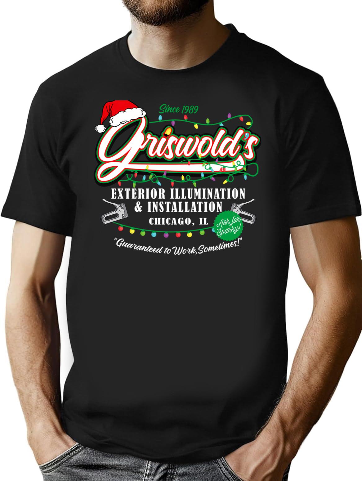 Griswold Illumination Christmas Vacation '89 Dks T-Shirt for Men & Women, T-Shirts Graphic Tee - Black