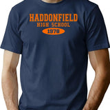 Haddonfield High School T-Shirt for Men & Women, T-Shirts Graphic Tee - Navy