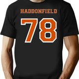 Haddonfield Jersey - Halloween '78 T-Shirt for Men & Women, T-Shirts Graphic Tee - Black