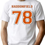Haddonfield Jersey - Halloween '78 T-Shirt for Men & Women, T-Shirts Graphic Tee - White