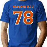 Haddonfield Jersey - Halloween '78 T-Shirt for Men & Women, T-Shirts Graphic Tee - Blue