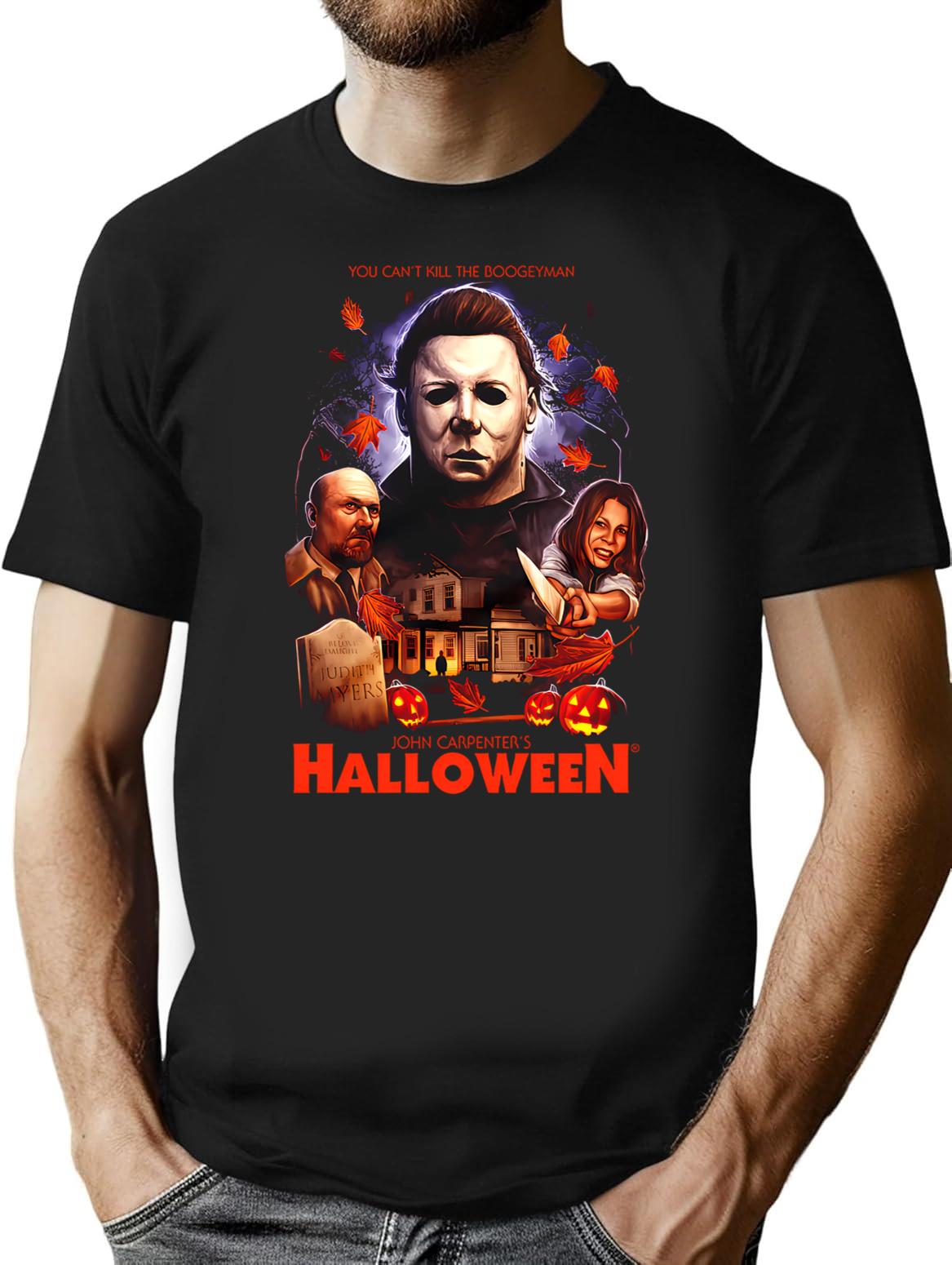 Halloween He Is Gonna Get You T-Shirt for Men & Women, T-Shirts Graphic Tee - Black