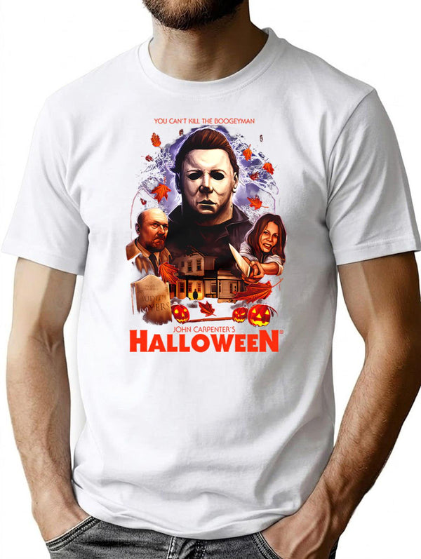 Halloween He Is Gonna Get You T-Shirt for Men & Women, T-Shirts Graphic Tee - White