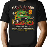 Han Island Tournament 1973 Worn Dks T-Shirt for Men & Women, T-Shirts Graphic Tee - Black