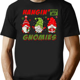 Hangin With My Gnomies T-Shirt for Men & Women, T-Shirts Graphic Tee - Black