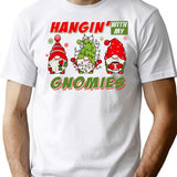 Hangin With My Gnomies T-Shirt for Men & Women, T-Shirts Graphic Tee - White