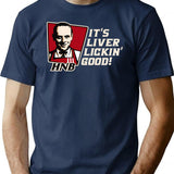 Hannibal Fast Food Hnb It'S Liver Lickin Good T-Shirt for Men & Women, T-Shirts Graphic Tee - Navy