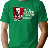 Hannibal Fast Food Hnb It'S Liver Lickin Good T-Shirt for Men & Women, T-Shirts Graphic Tee - Green