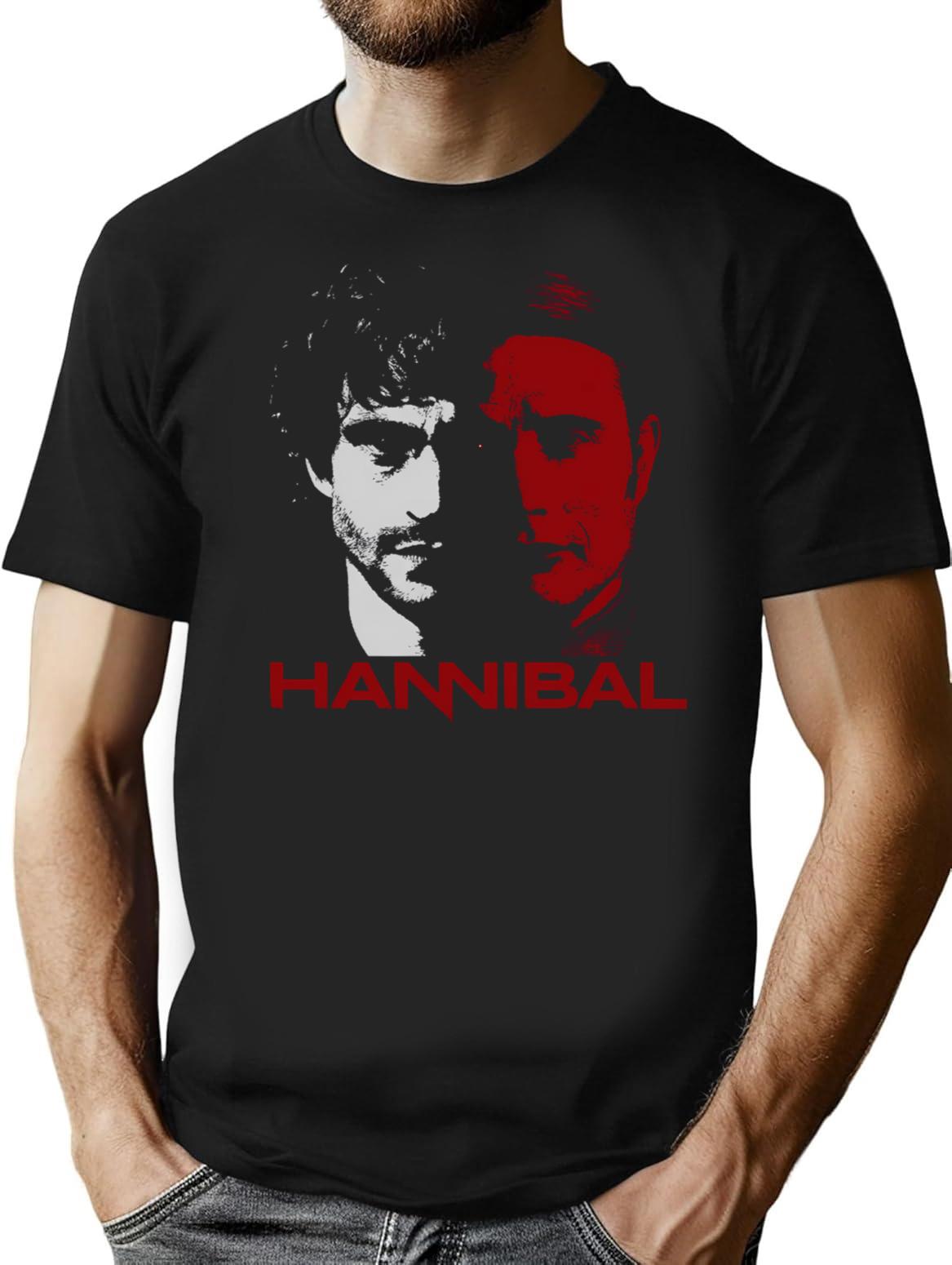Hannibal T-Shirt for Men & Women, T-Shirts Graphic Tee - Black