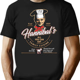 Hannibal'S All You Can Eat Family Cuisine T-Shirt for Men & Women, T-Shirts Graphic Tee - Black