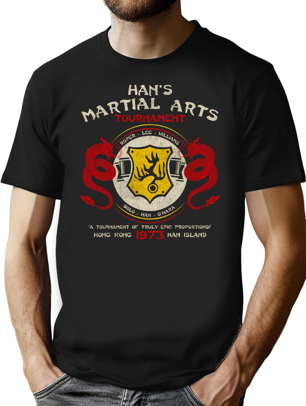 Hans Martial Arts Tournament Dks Worn T-Shirt for Men & Women, T-Shirts Graphic Tee - Black