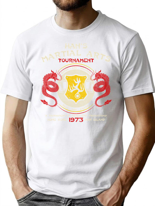Hans Martial Arts Tournament Dks Worn T-Shirt for Men & Women, T-Shirts Graphic Tee - White