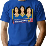 Hanson Brothers Hockey Slapshot Aluminum Foil T-Shirt for Men & Women, T-Shirts Graphic Tee - Blue