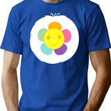 Harmony Bear Smile Flower Funny Halloween Bear Costume Gift T-Shirt for Men & Women, T-Shirts Graphic Tee - Blue