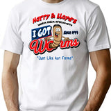 Harry And Lloyd'S I Got Worms T-Shirt for Men & Women, T-Shirts Graphic Tee - White