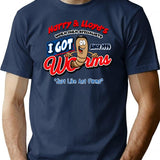 Harry And Lloyd'S I Got Worms T-Shirt for Men & Women, T-Shirts Graphic Tee - Navy