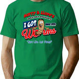 Harry And Lloyd'S I Got Worms T-Shirt for Men & Women, T-Shirts Graphic Tee - Green