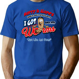 Harry And Lloyd'S I Got Worms T-Shirt for Men & Women, T-Shirts Graphic Tee - Blue