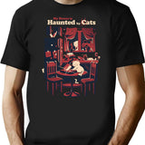 Haunted By Cats T-Shirt for Men & Women, T-Shirts Graphic Tee - Black