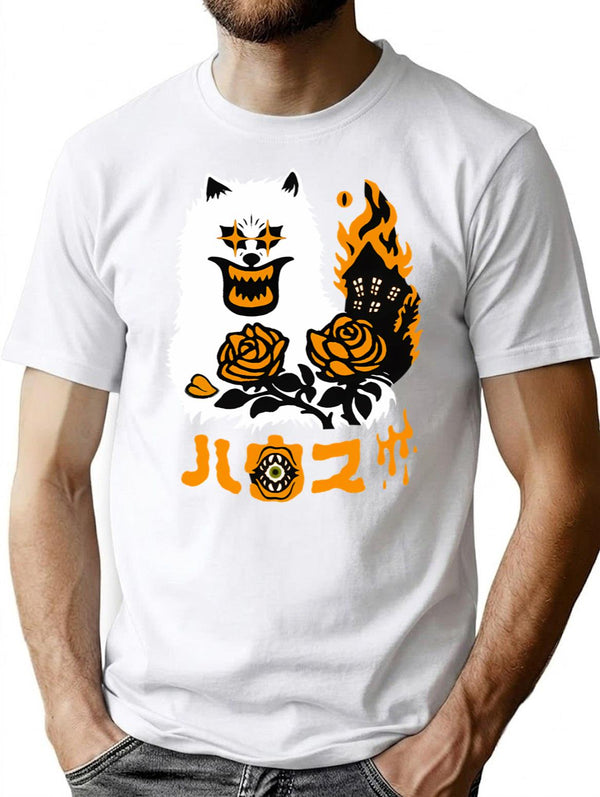 Hausu - Japanese Horror T-Shirt for Men & Women, T-Shirts Graphic Tee - White