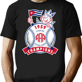 Havana Sugar Kings 1959 Aaa World Champions Logo T-Shirt for Men & Women, T-Shirts Graphic Tee - Black