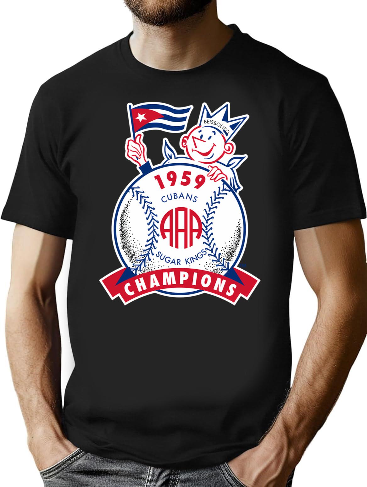 Havana Sugar Kings 1959 Aaa World Champions Logo T-Shirt for Men & Women, T-Shirts Graphic Tee - Black