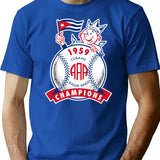 Havana Sugar Kings 1959 Aaa World Champions Logo T-Shirt for Men & Women, T-Shirts Graphic Tee - Blue