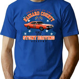 Hazzard County Stunt Driving Academy T-Shirt for Men & Women, T-Shirts Graphic Tee - Blue