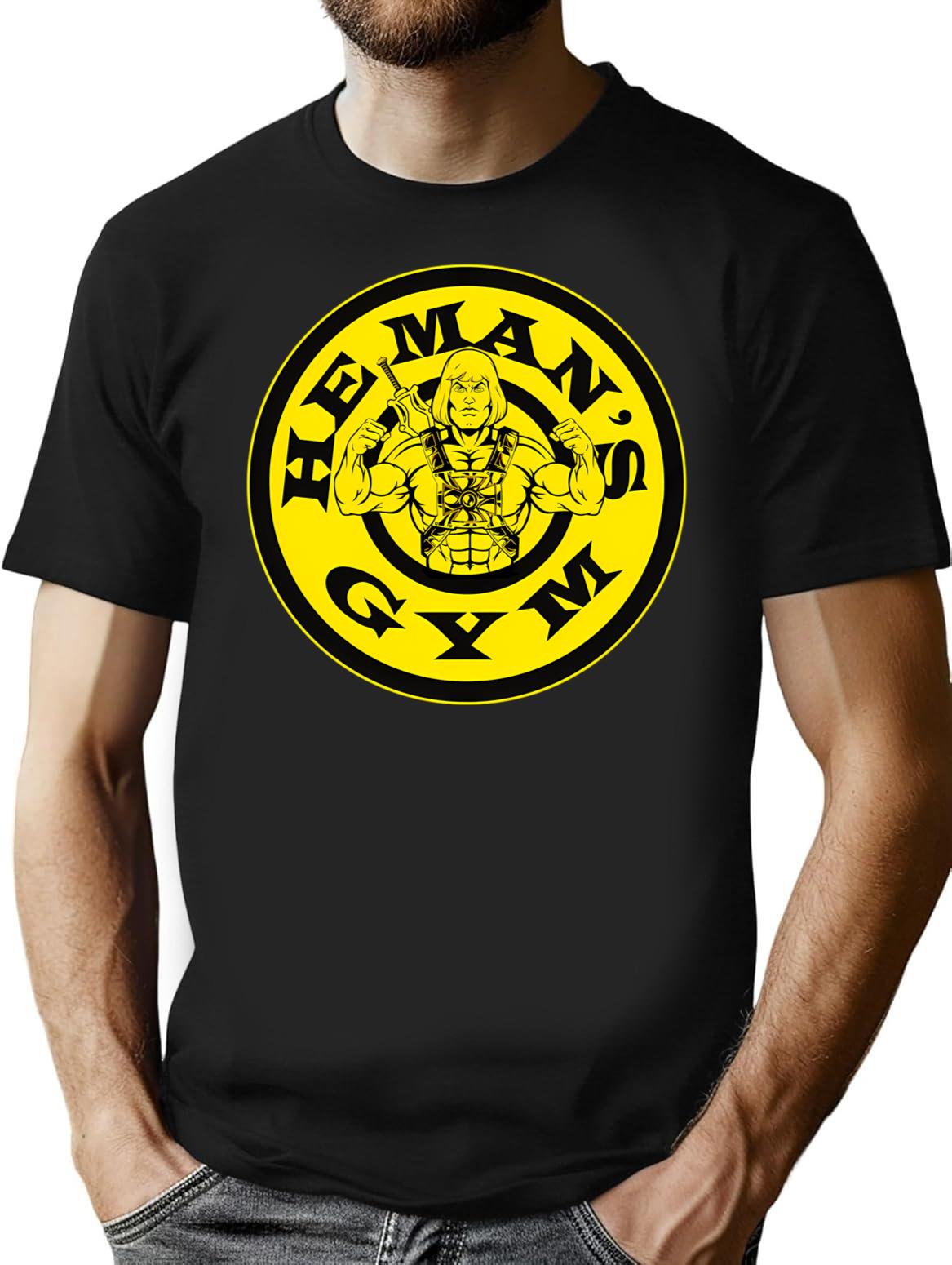He Man'S Gym T-Shirt for Men & Women, T-Shirts Graphic Tee - Black