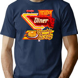 Heckboy Diner Sign T-Shirt for Men & Women, T-Shirts Graphic Tee - Navy