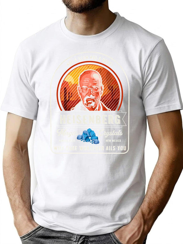 Heisenberg Magic Crystals T-Shirt for Men & Women, T-Shirts Graphic Tee - White