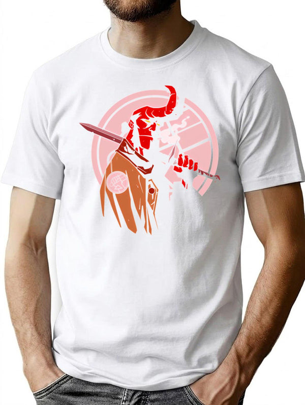 Hellboy T-Shirt for Men & Women, T-Shirts Graphic Tee - White
