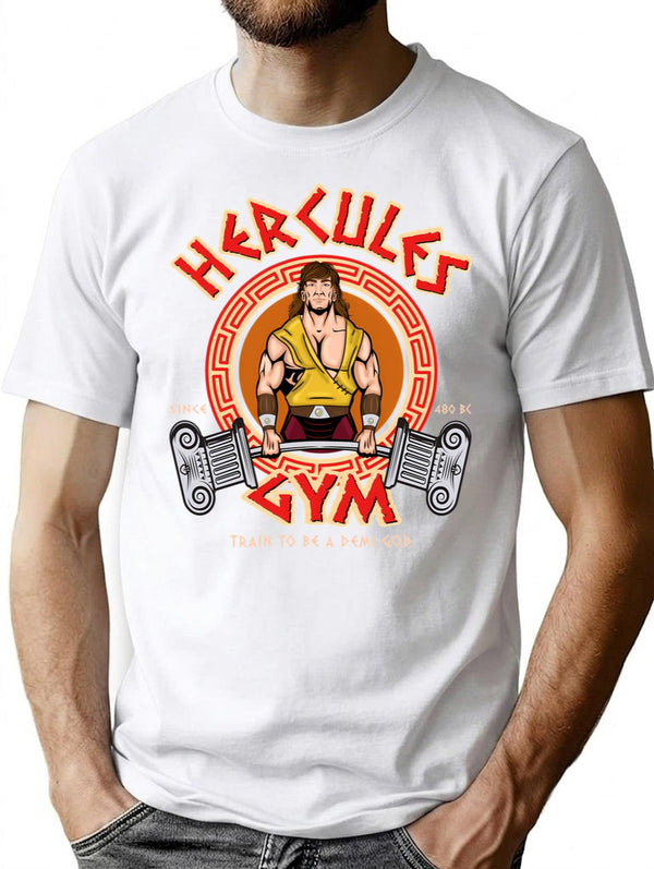 Hercules Gym Train To Be A Demi God T-Shirt for Men & Women, T-Shirts Graphic Tee - White