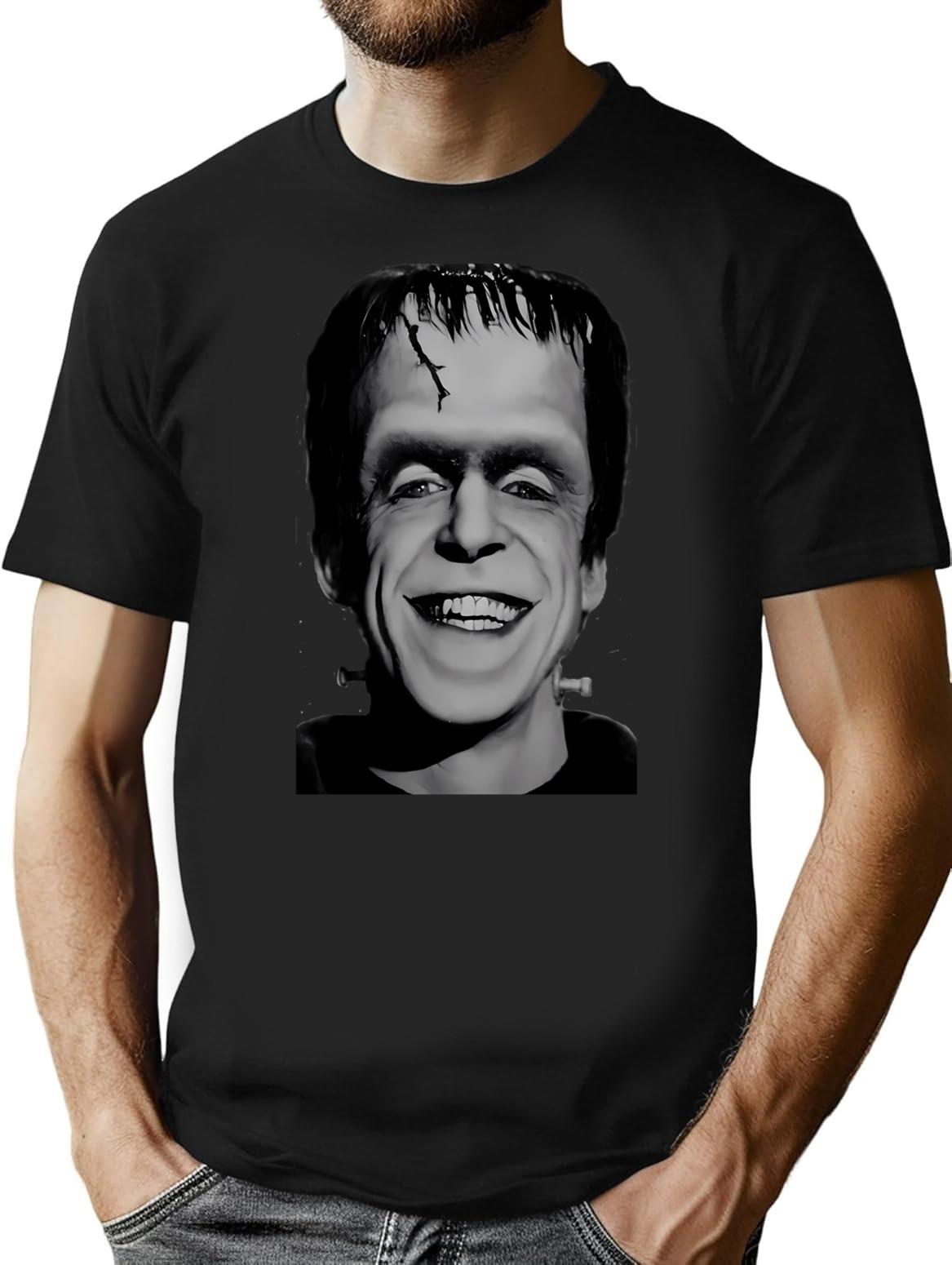 Herman Munster Profile T-Shirt for Men & Women, T-Shirts Graphic Tee - Black