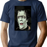Herman Munster T-Shirt for Men & Women, T-Shirts Graphic Tee - Navy