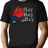 Hey Hey Hey Worn Lts T-Shirt for Men & Women, T-Shirts Graphic Tee - Black