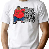 Hey Hey Hey Worn Lts T-Shirt for Men & Women, T-Shirts Graphic Tee - White