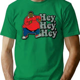 Hey Hey Hey Worn Lts T-Shirt for Men & Women, T-Shirts Graphic Tee - Green