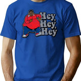 Hey Hey Hey Worn Lts T-Shirt for Men & Women, T-Shirts Graphic Tee - Blue