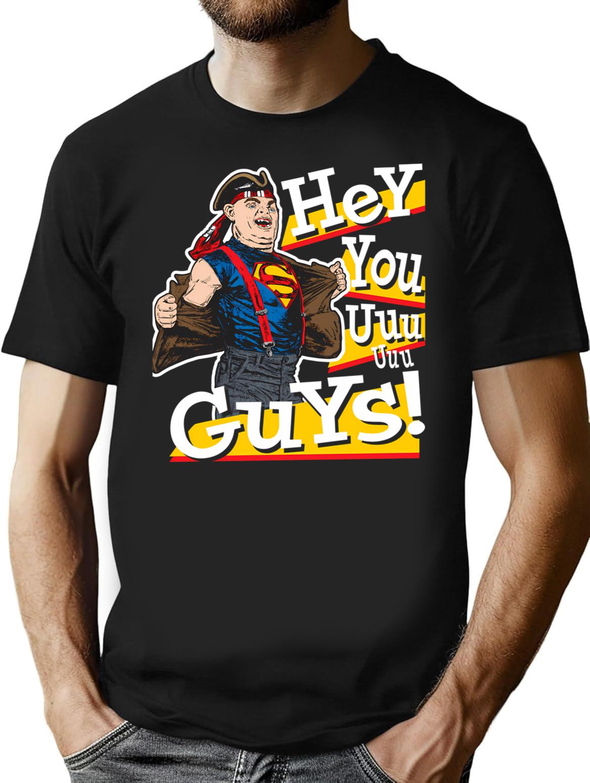 Hey You Guys Goonies T-Shirt for Men & Women, T-Shirts Graphic Tee - Black